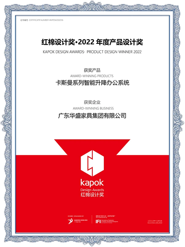 2022 Red Cotton Award for Product Design - Kasman