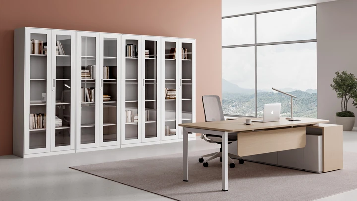 YF-BK-Glass-door cabinet