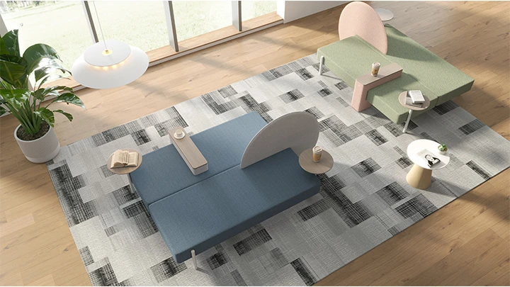 Modern Modular Collaborative Office Bench with Screen