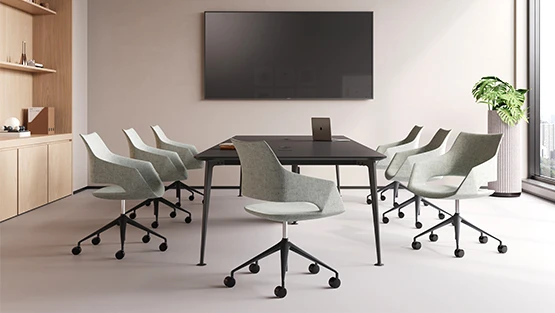 Modern Cutout Fabric Lounge Chair with Various Bases
