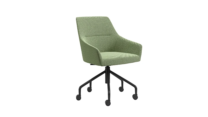 Modern Fabric Swivel Lounge Chair with Various Bases