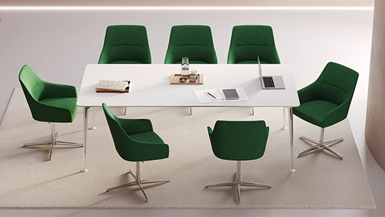 Modern Fabric Swivel Lounge Chair with Various Bases