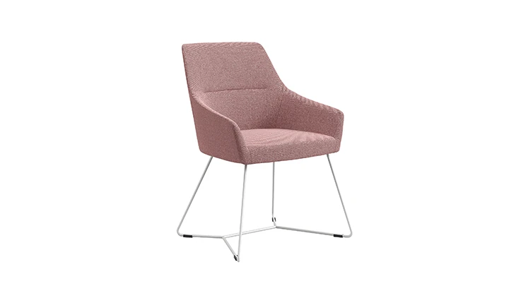 Modern Fabric Swivel Lounge Chair with Various Bases