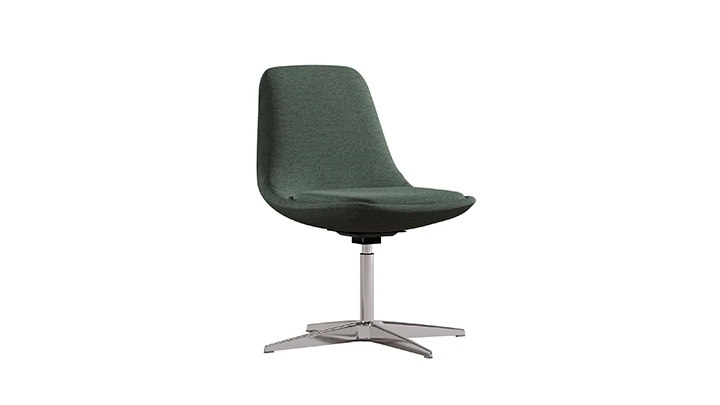 Modern Bucket Fabric Lounge Chair with Multiple Bases