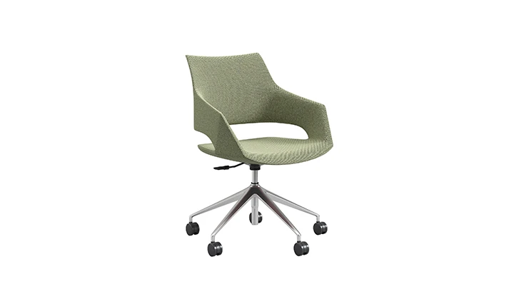 Modern Cutout Fabric Lounge Chair with Various Bases
