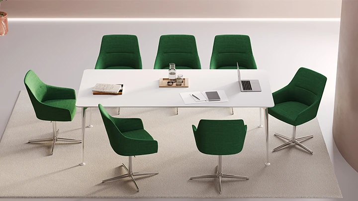 Modern Fabric Swivel Lounge Chair with Various Bases