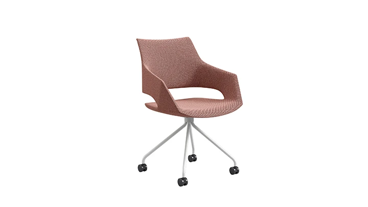 Modern Cutout Fabric Lounge Chair with Various Bases