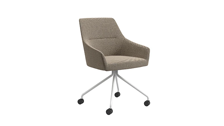 Modern Fabric Swivel Lounge Chair with Various Bases