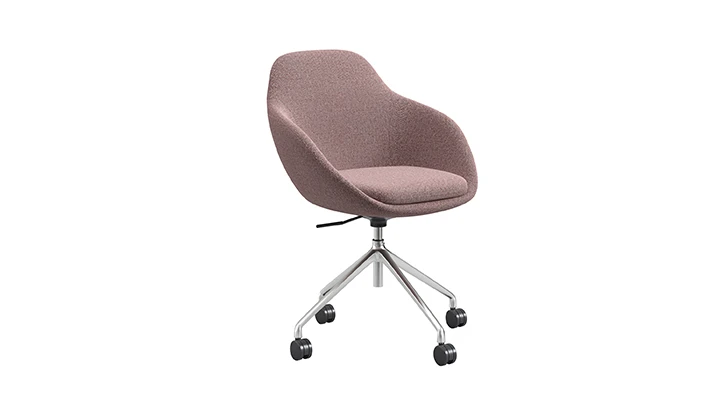 Modern Bucket Fabric Lounge Chair with Multiple Bases