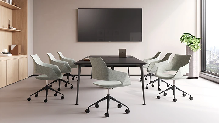 Modern Cutout Fabric Lounge Chair with Various Bases
