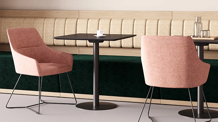 Modern Fabric Swivel Lounge Chair with Various Bases