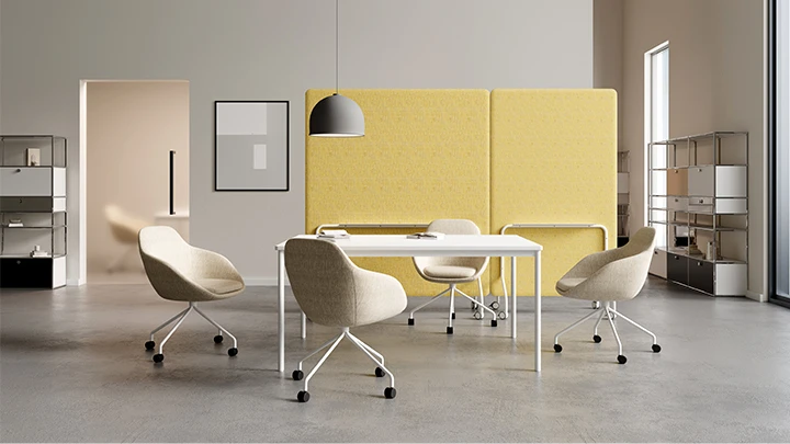 Modern Bucket Fabric Lounge Chair with Multiple Bases