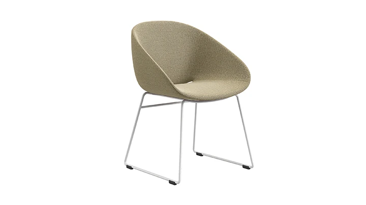 Modern Fabric Lounge Chair with Wheels