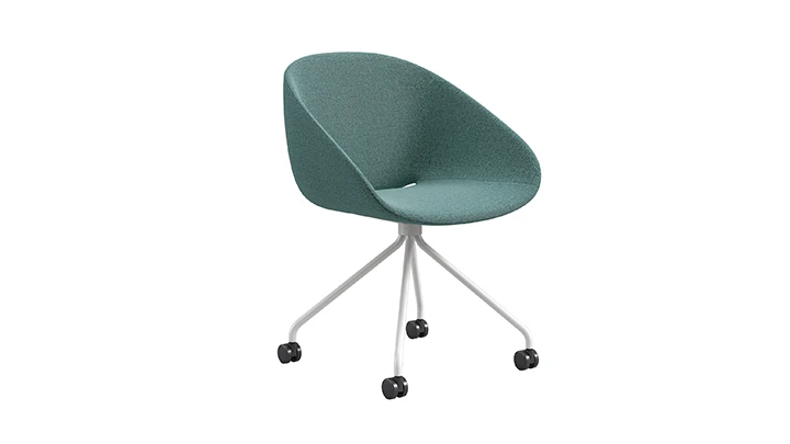 Modern Fabric Lounge Chair with Wheels