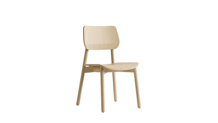 Modern Scandinavian Solid Wooden Dining Chair