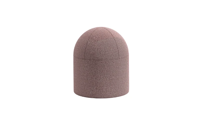 Modern Creative Capsule Shaped Fabric Ottoman Pouf