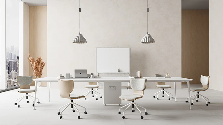 Modern Curved Plywood Dining Chair with Cushion