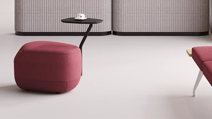 Modern Ottoman with Writing Tablet