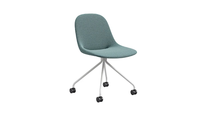 Modern Fabric Lounge Chair with Wheels